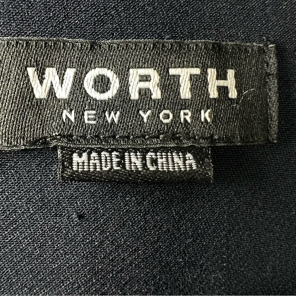 WORTH NAVY SOLID ZIPPER DESIGNER JACKET size M - image 4